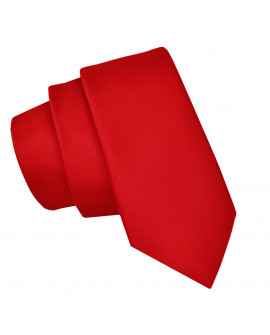 krawat czerwony męski slim
